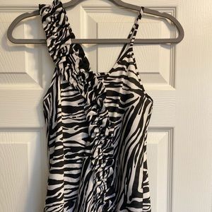 Express Zebra Print Dressy Top